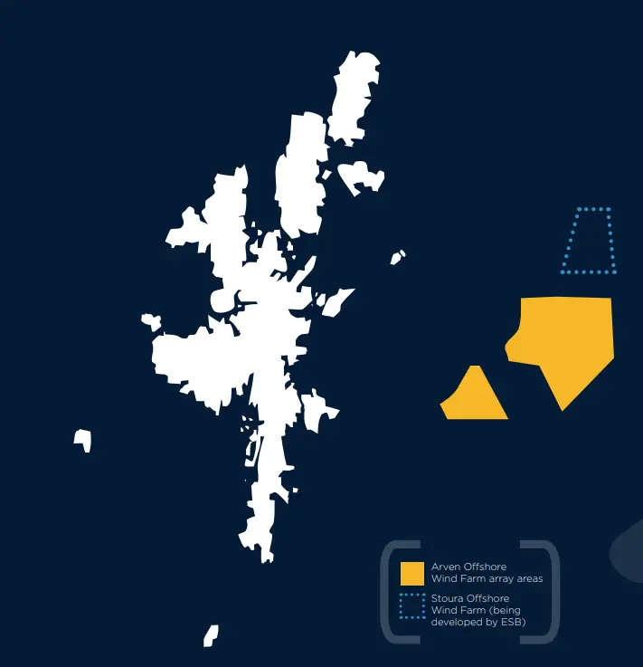 Arven Offshore Wind location map