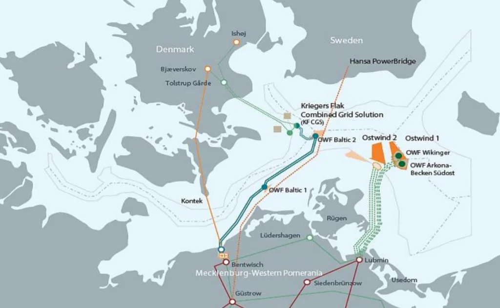 Baltic Eagle offshore wind farm location map