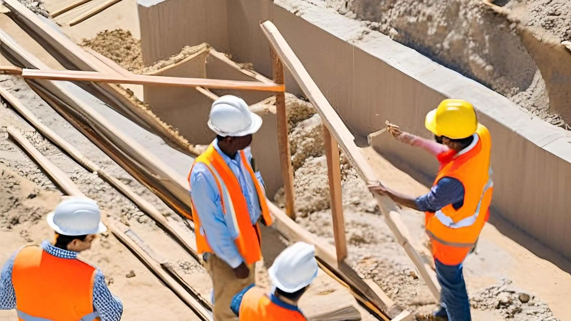 Civil engineer in construction project