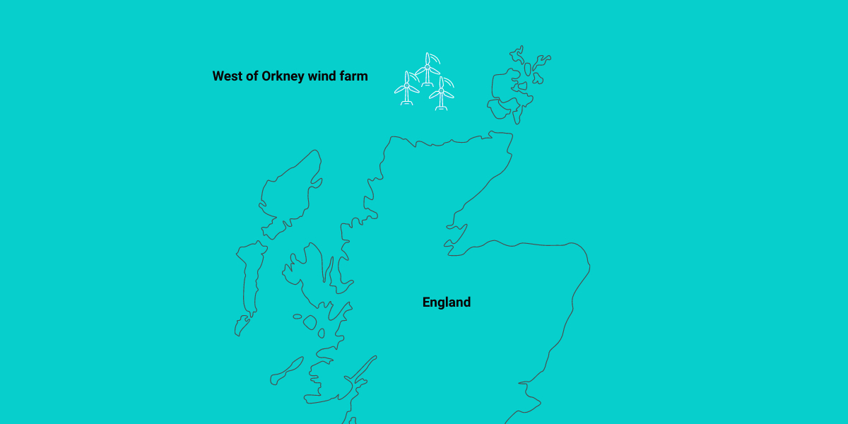 West of Orkney offshore windfarm location map