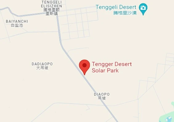Tengger desert solar park location