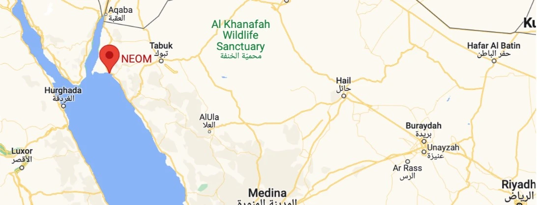 neom green hydrogen project location