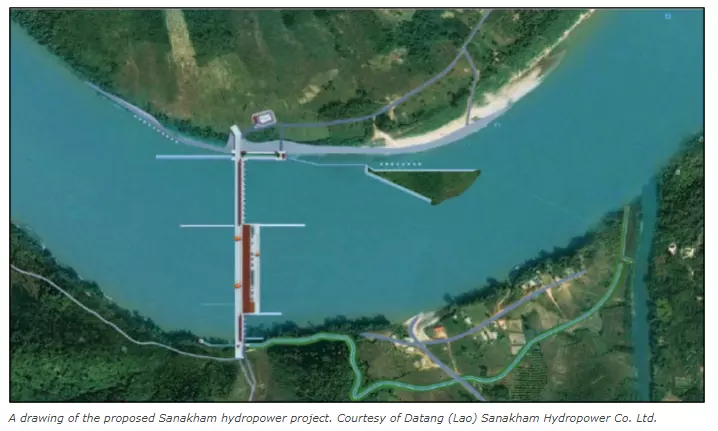 Sixth Mekong River Project Sketch in Laos
