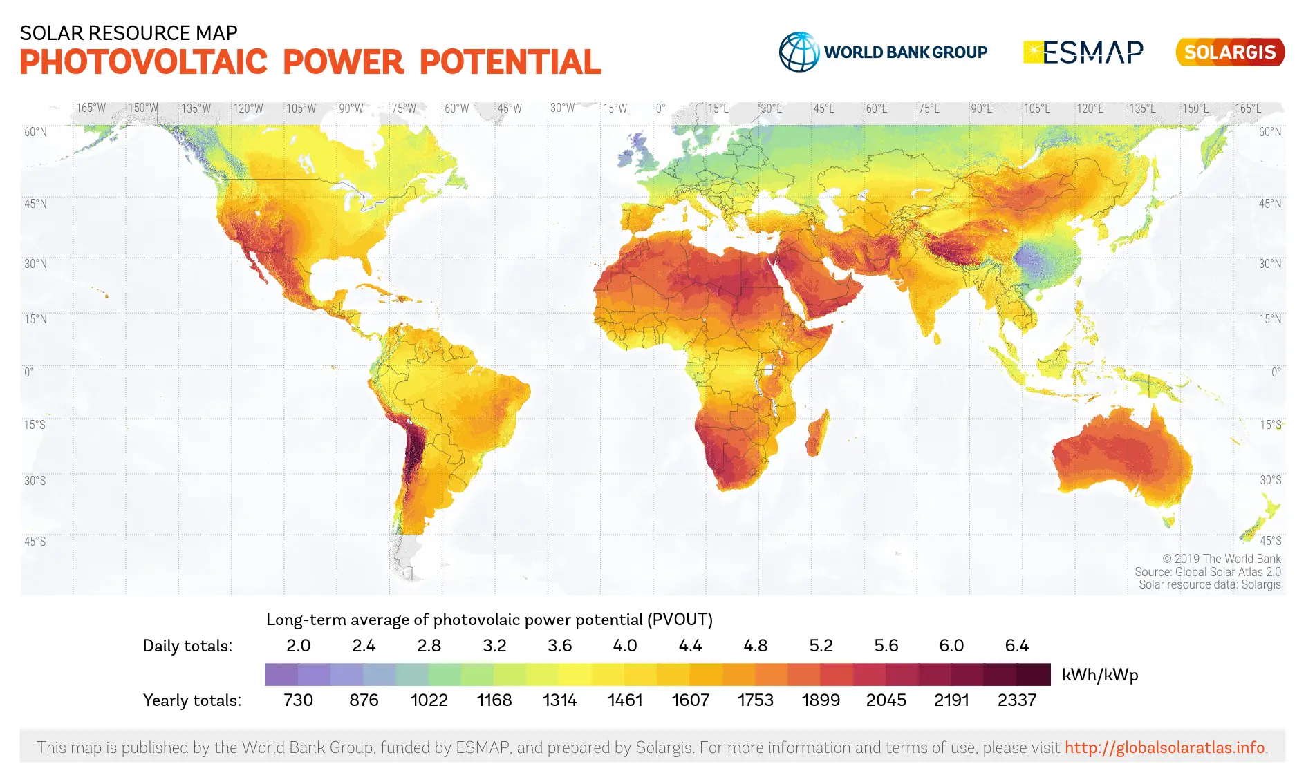 Global Solar PV Potential Map
