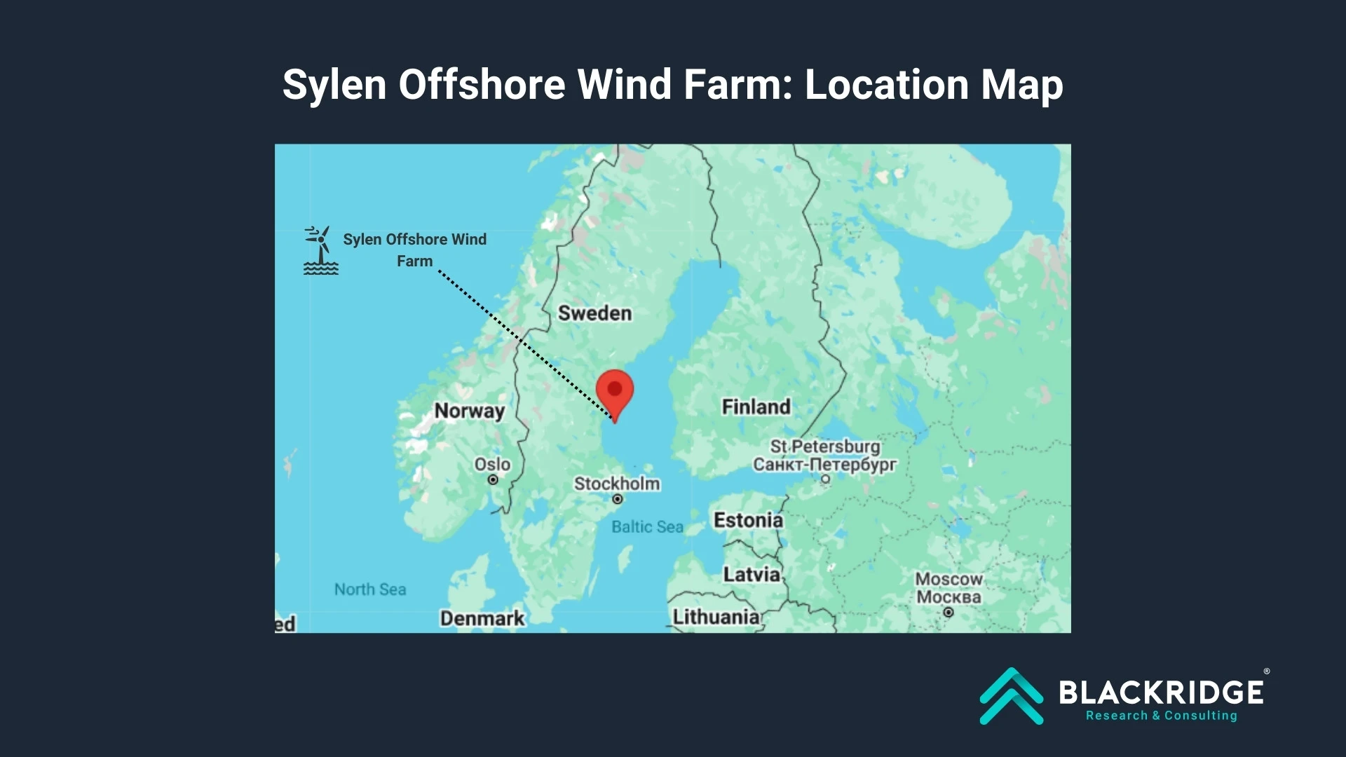 Wind farms in Sweden map, Sylen