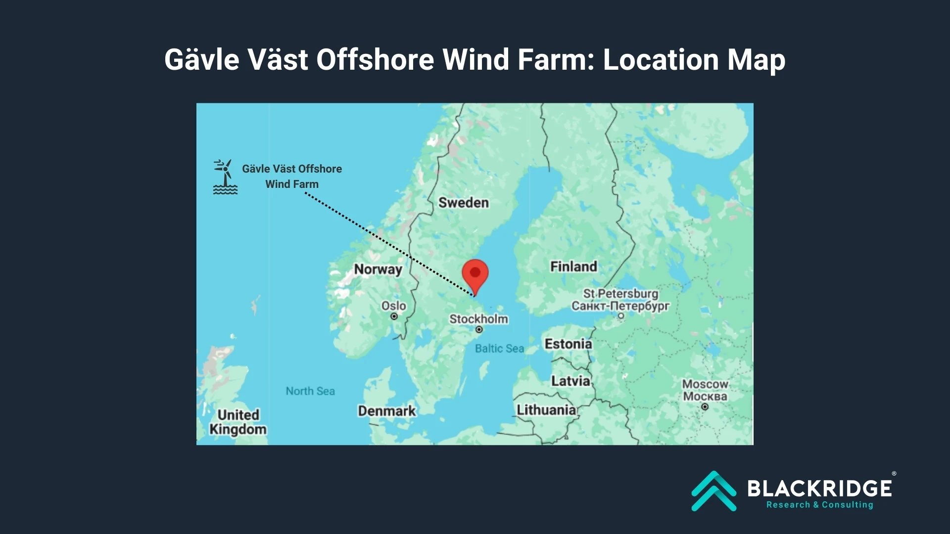 Gavle west offshore wind farm in Sweden